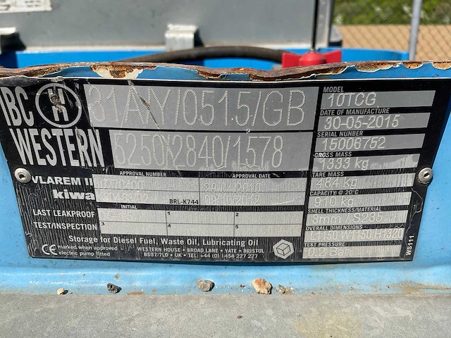 2015 ibc western tcg dieseltank - afbeelding 10 van  10