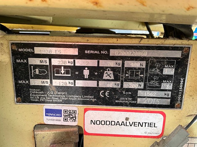 2015 jlg 1930es hoogwerker - afbeelding 11 van  19