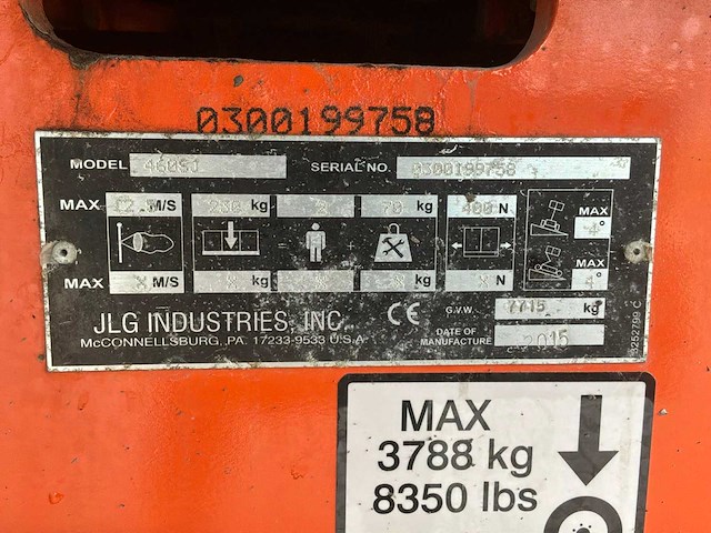 2015 jlg 460sj hoogwerker - afbeelding 20 van  28