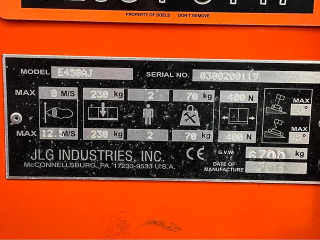 2015 jlg e450aj hoogwerker - afbeelding 24 van  30