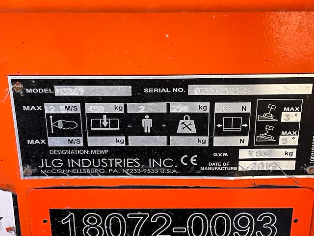 2015 jlg m3369 hoogwerker - afbeelding 29 van  29