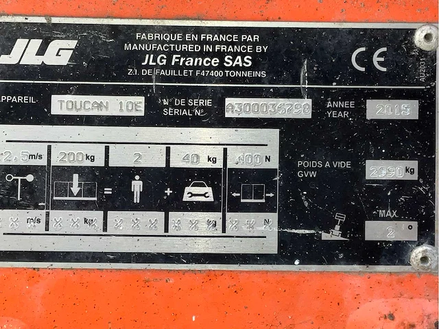 2015 jlg toucan 10e personenlift - afbeelding 26 van  32