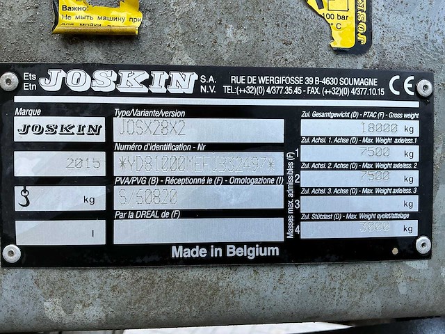 2015 joskin modulo 2 waterwagen / mengmesttank - afbeelding 11 van  22