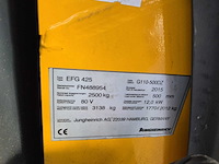 2015 jungheinrich efg 425k 2500kg lepelversteller vorkheftruck - afbeelding 2 van  7