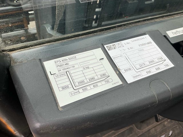 2015 jungheinrich efg425k vorkheftruck - afbeelding 5 van  21