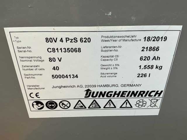 2015 jungheinrich efg425k vorkheftruck - afbeelding 13 van  21