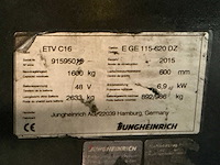 2015 jungheinrich etv c16 reach truck - afbeelding 2 van  10