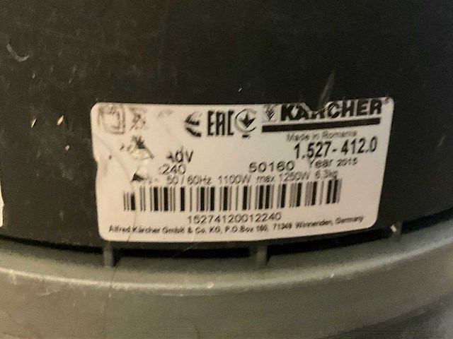 2015 kärcher t 10/1 stofzuiger - afbeelding 4 van  4