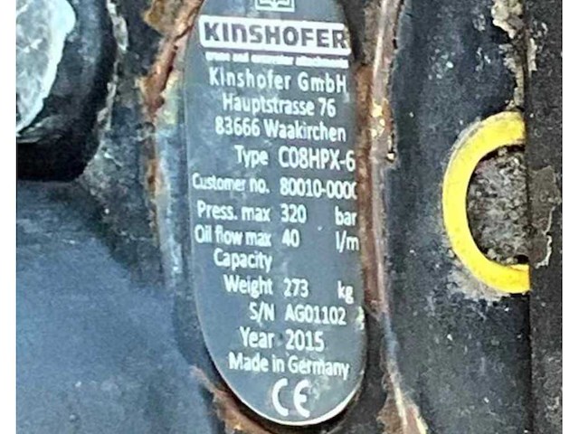 2015 kinshofer c08hpx-6 schalengrijper - afbeelding 7 van  7