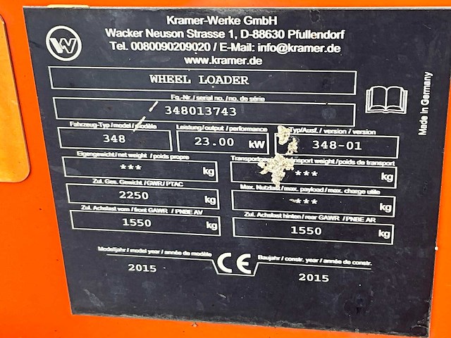 2015 kramer 5035 wiellader 4x4 - afbeelding 31 van  37