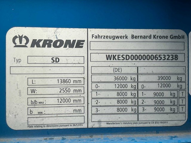 2015 krone oplegger - afbeelding 8 van  8
