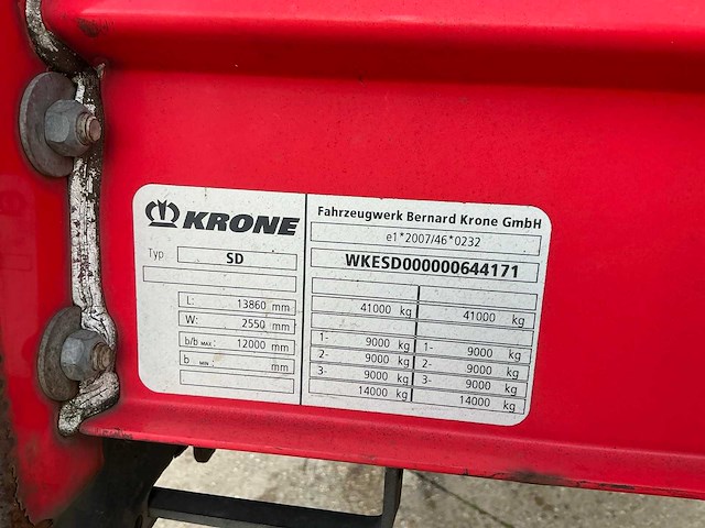2015 krone sd oplegger - afbeelding 9 van  27