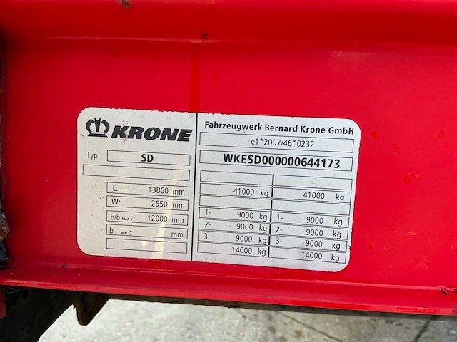 2015 krone sd oplegger - afbeelding 8 van  25