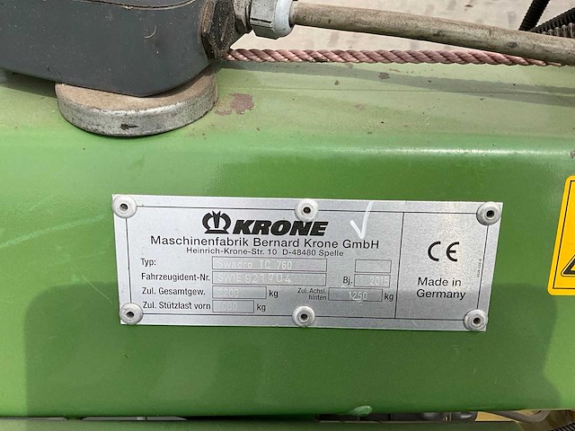 2015 krone swadro tc 760 plus dubbele grashark - afbeelding 5 van  19