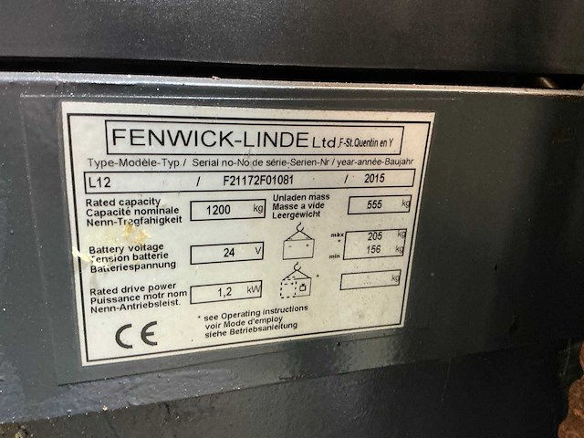 2015 linde l12 stapelaar - afbeelding 3 van  9