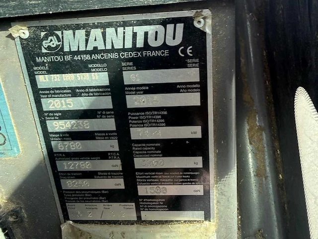 2015 manitou mlt 732 verreiker - afbeelding 4 van  12