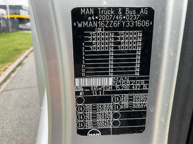 2015 man/tijhof tgm 15-290 motorwagen/aanhangwagen/autotransporter - afbeelding 46 van  50