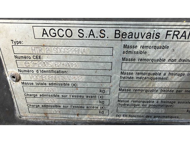 2015 massey ferguson 3640s vierwielaangedreven landbouwtractor - afbeelding 3 van  11