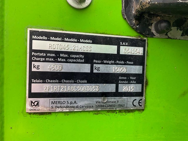 2015 merlo roto 45.21 mcss roterende verreiker - afbeelding 50 van  56
