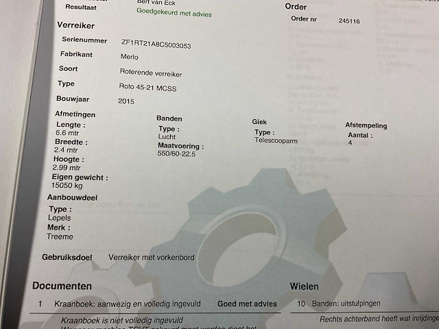 2015 merlo roto 45.21 mcss roterende verreiker - afbeelding 53 van  56