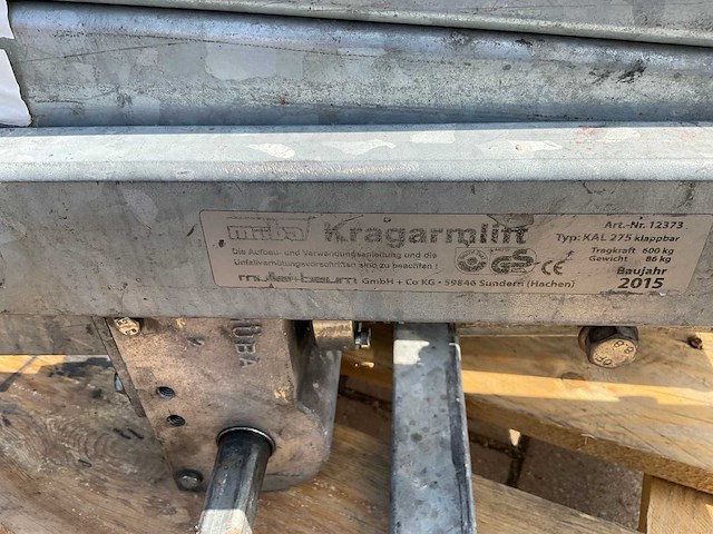 2015 muba kal 275 krachtarmlift / montagelift - afbeelding 7 van  7