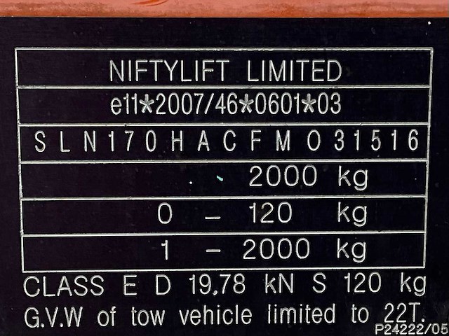 2015 niftylift nifty 170 hac hoogwerker aanhangwagen - afbeelding 18 van  23