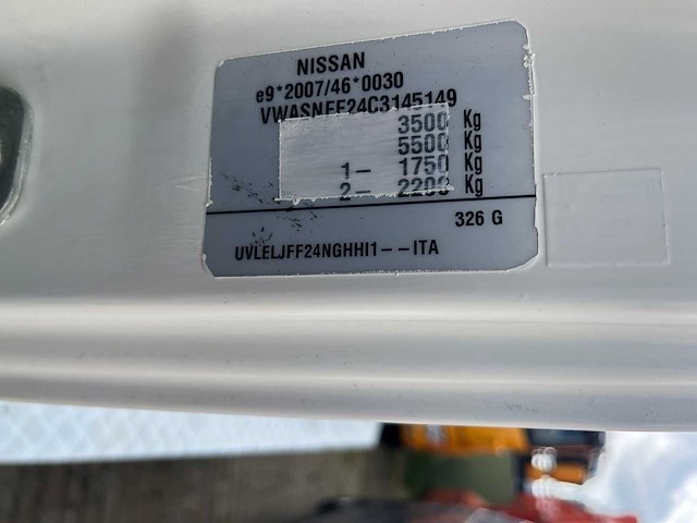 2015 nissan f24 cabstar 35.12 2.5 dci 290 met cmc tb135 hoogwerker - afbeelding 13 van  30