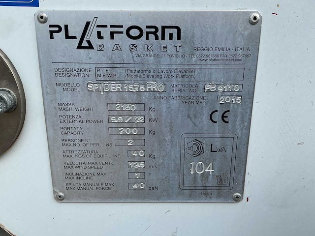 2015 platform basket 15.75 pro - afbeelding 29 van  29