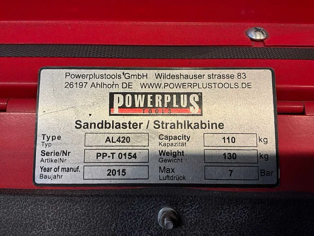 2015 power plus straalcabine - afbeelding 7 van  9