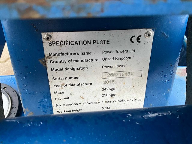 2015 powertower personenlift - afbeelding 4 van  15