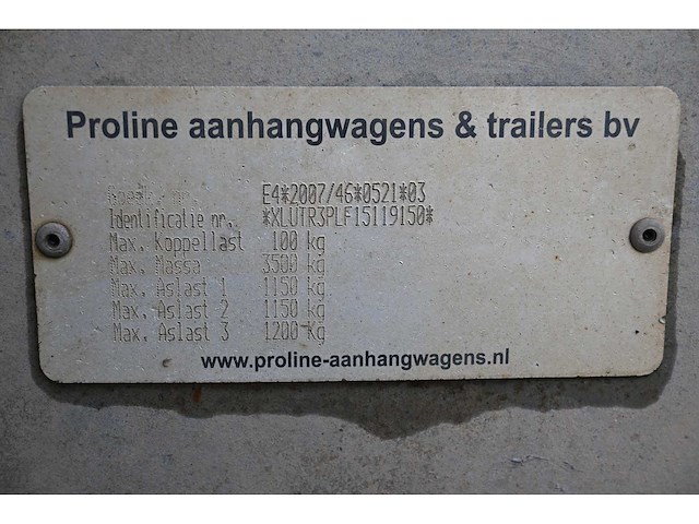 2015 proline - pl35fs3 - 3-assige machine transporter - afbeelding 12 van  14