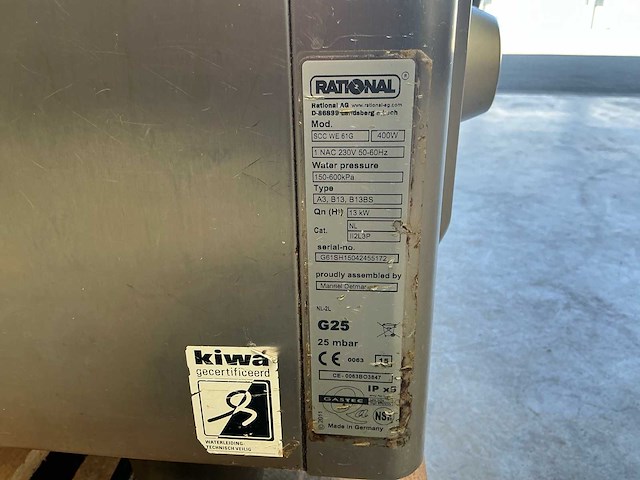 2015 rational selfcookingcenter whitefficiency scc we 61g gasgestookte combisteamer - afbeelding 6 van  14