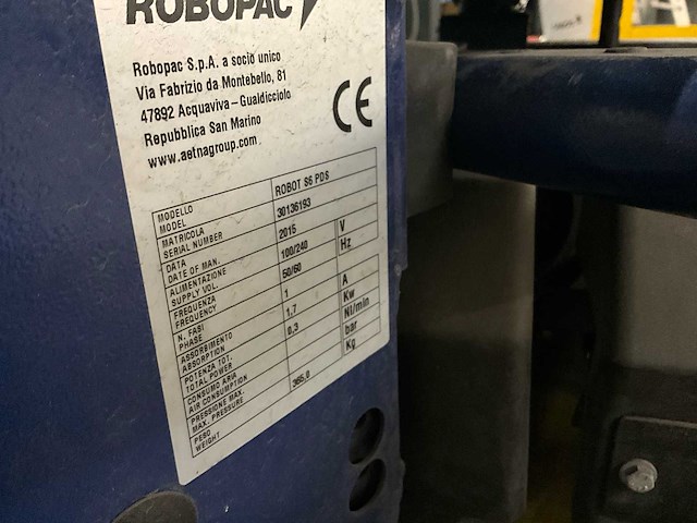2015 robopac s6 pds palletfoliewikkelaar - afbeelding 4 van  14