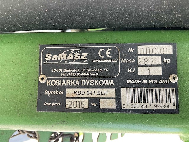 2015 samasz kdd 9415 slh perfectcut dubbele achtermaaier met kneuzer - afbeelding 22 van  22