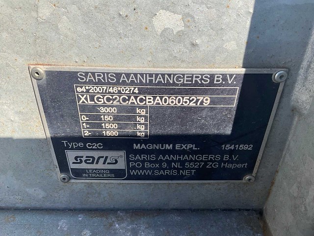 2015 saris c3000 machinetransporter - afbeelding 7 van  11