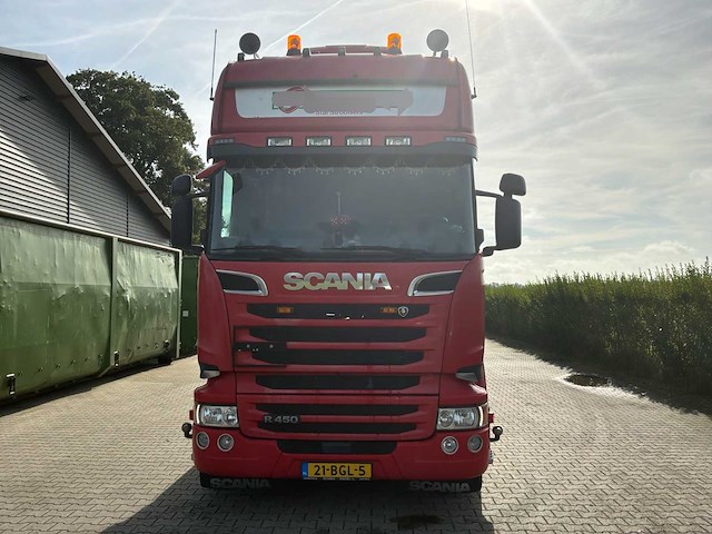 2015 scania r450 container vrachtwagen met kiepende aanhanger - afbeelding 12 van  56