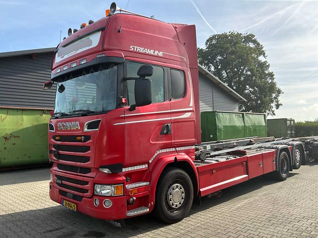 2015 scania r450 container vrachtwagen met kiepende aanhanger - afbeelding 56 van  56