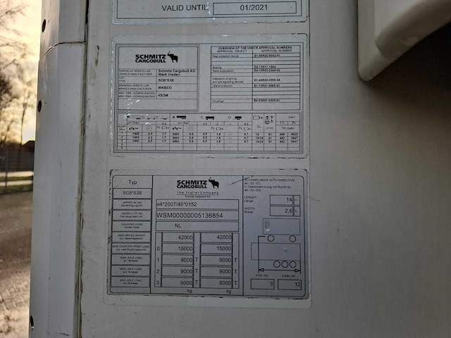 2015 schmitz cargobull scb*s3b oplegger / koeltrailer - afbeelding 31 van  31