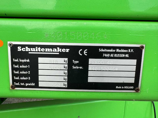 2015 schuitemaker feedo 40 snipperkar - afbeelding 6 van  6