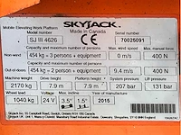 2015 skyjack sj iii 4626 hoogwerker - afbeelding 25 van  31