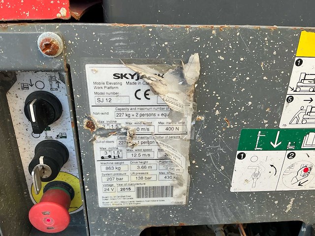 2015 skyjack sj12 hoogwerker - afbeelding 4 van  17