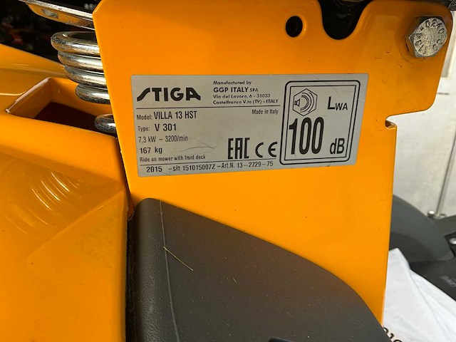 2015 stiga villa 13 hst zitmaaier - afbeelding 9 van  17