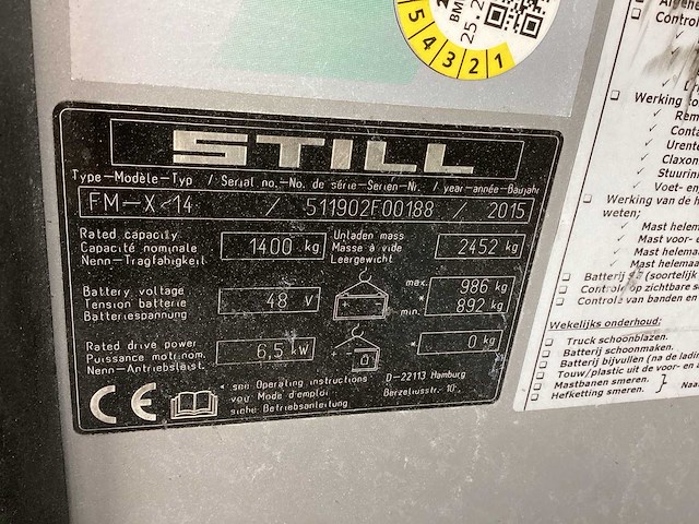 2015 still fm-x 14 reach truck - afbeelding 10 van  14