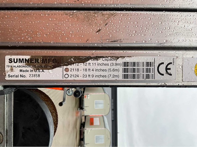 2015 sumner manufacturing 2118 materiaallift / kanaallift - afbeelding 2 van  10