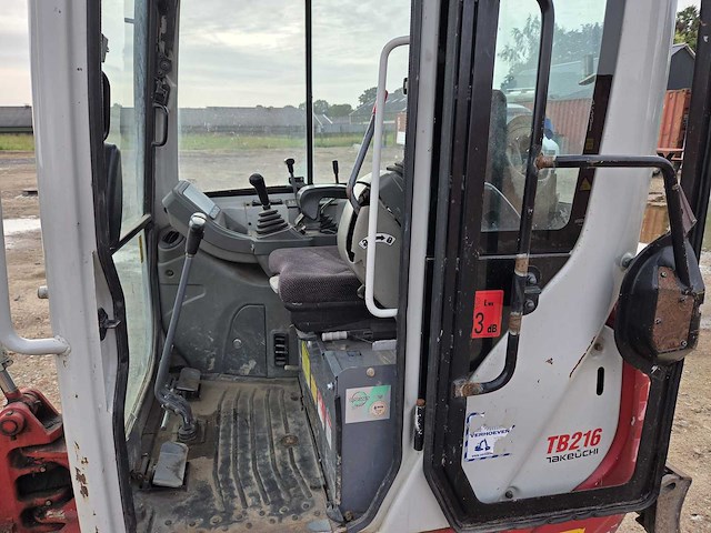 2015 takeuchi tb 216 minigraafmachine - afbeelding 6 van  10
