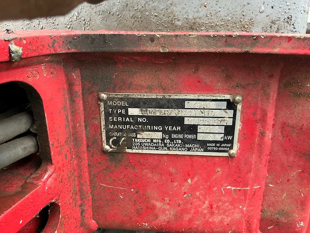 2015 takeuchi tb108 minigraafmachine - afbeelding 8 van  13