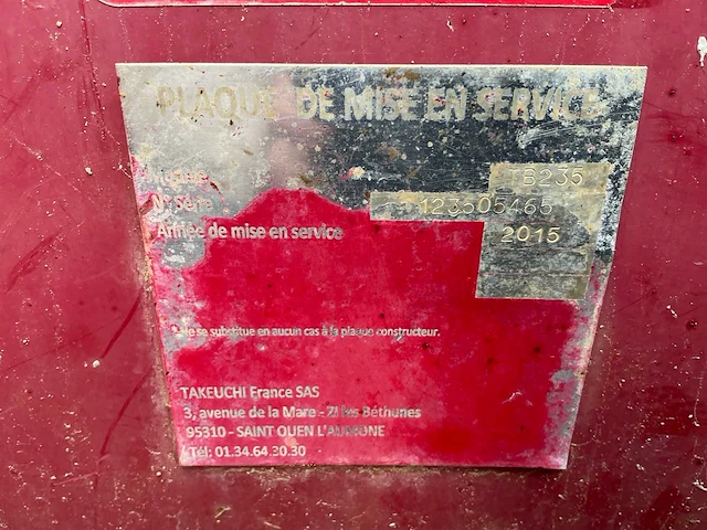 2015 takeuchi tb235 minigraafmachine - afbeelding 21 van  47