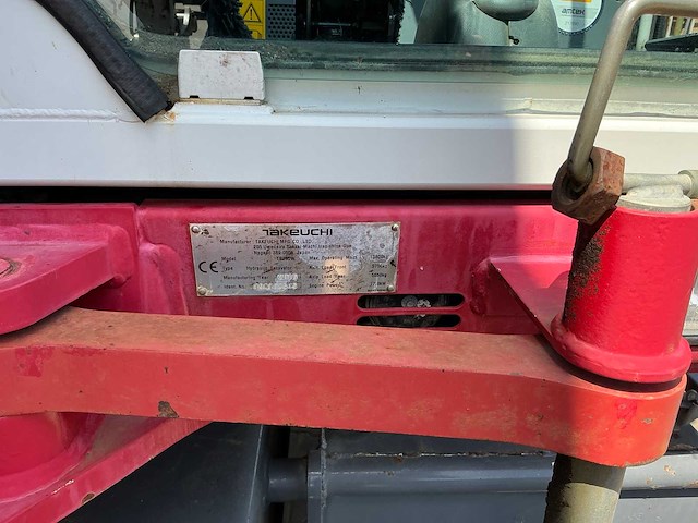 2015 takeuchi tb295w banden graafmachine - afbeelding 10 van  23