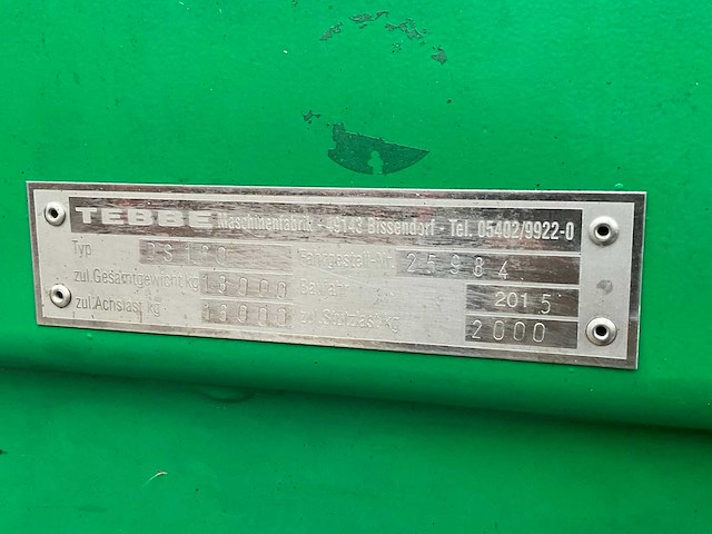 2015 tebbe ds 160 meststrooier - afbeelding 19 van  26