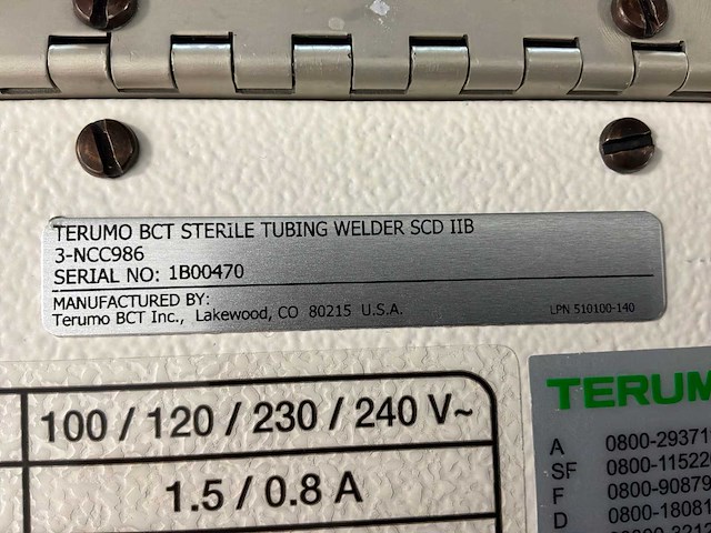 2015 terumo bct scd iib steriele buislasser - afbeelding 3 van  3
